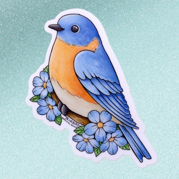 3 for $15 - Bluebird Sticker - Waterproof Vinyl Bird & Nature Decal - Crafts - Picture 5 of 6